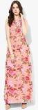 Jc Collection Peach Coloured Printed Maxi Dress Women