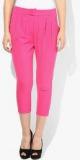 Jc Collection Pink Solid Capri Women