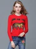 Jc Collection Red Self Design Sweater Women