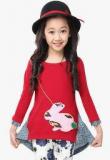 Jc Collection Red Top & Legging Set Girls