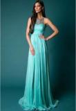 Jc Collection Turquoise Coloured Solid Maxi Dress Women