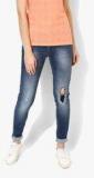 Jealous 21 Blue Washed Mid Rise Regular Fit Jeans women