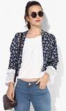 Jealous 21 Navy Blue Printed Shrug women