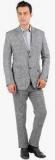 Jhampstead Grey Solid Suit Men