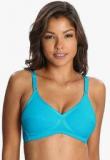 Jockey Aqua Blue Solid Non Wired Non Padded Bra women