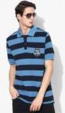 Jockey Blue Striped Polo Collar Tshirt Men