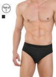 Jockey Men Charcoal Solid Pack Of 2 Midi Briefs 1010 0205