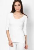 Jockey Off White Thermal 3/4Th Sleeve Top Women