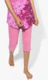 Jockey Pink Solid Capri Women