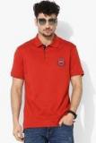 Jockey Red Solid Polo T Shirt Men