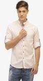 Jogur Beige Solid Regular Fit Casual Shirt men