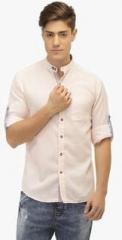 Jogur Beige Solid Regular Fit Casual Shirt men