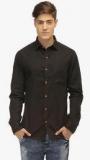 Jogur Black Solid Regular Fit Casual Shirt men