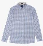 John Miller Blue Slim Fit Checked Casual Shirt men