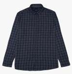 John Miller Charcoal Slim Fit Checked Casual Shirt Men