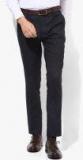 John Miller Navy Blue Checked Slim Fit Formal Trouser Men