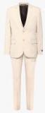 John Players Beige Solid Suit Men