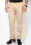 John Players Beige Solids Chinos Men