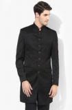 John Players Black Solid Slim Fit Suit Men