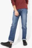 John Players Blue Washed Low Rise Regular Fit Jeans Men