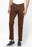 John Players Brown Solids Chinos Men