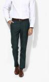 John Players Navy Blue Solid Regular Fit Chinos men