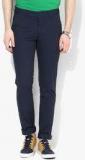 John Players Navy Blue Solid Slim Fit Chinos men