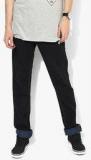 John Players Navy Blue Solid Slim Fit Jeans men