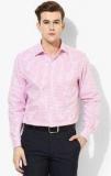 John Players Pink Checked Slim Fit Formal Shirt Men