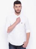 John Players White Solid Kurta men