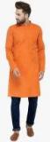 Jompers Orange Solid Kurta Men