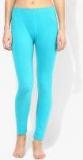 July Nightwear Aqua Blue Solid Leggings Women