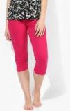 July Nightwear Fuchsia Solid Capri Women