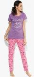 July Nightwear Purple Printed Pyjama Set women