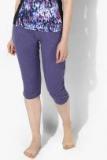 July Nightwear Purple Textured Capri Women