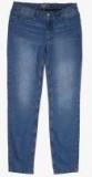 Junarose Blue Solid Mid Rise Regular Fit Jeans Women