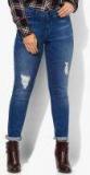 Junarose Blue Washed Mid Rise Reular Fit Jeans Women