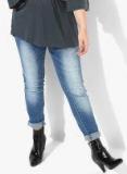 Junarose Blue Washed Mid Rise Skinny Fit Jeans Women