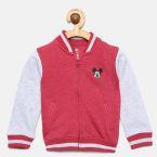 Juniors By Lifestyle Red Solid Varsity Jacket Boys