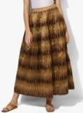 Juniper Brown Printed Flared Skirt Women