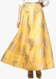 Juniper Mustard Printed Flared Skirt Women