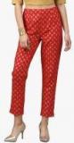 Juniper Red Slim Fit Coloured Pants Women