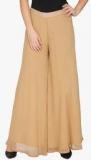 Just Wow Beige Solid Palazzo women