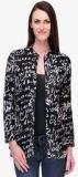 Just Wow Black Printed Shrug Women