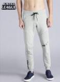 Justice League Grey Melange Joggers Men