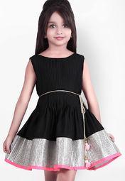 K&u Black Casual Dress Girls