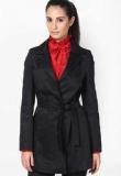 Kaaryah Black Solid Summer Jacket Women