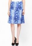 Kaaryah Blue Snake Print Slim Fit Skirt Women