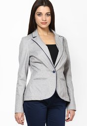 Kaaryah Grey Printed Jacket Women