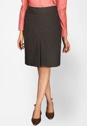 Kaaryah Grey Solid Skirt Women